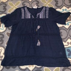 blue target blouse